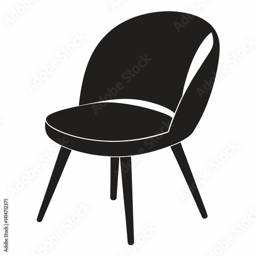 black leather chair