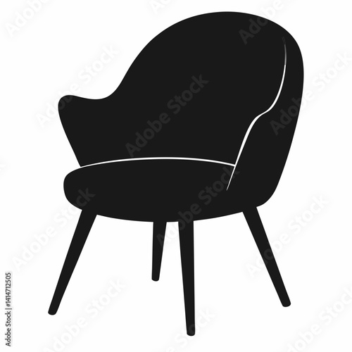 black leather chair