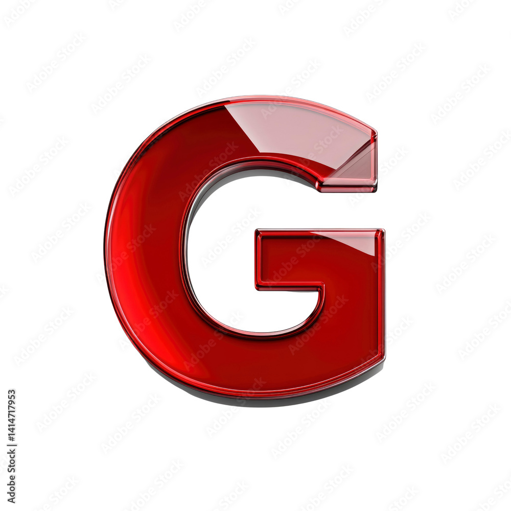 Glossy Red 3D Letter G, Alphabet, Font, Typography Glossy Red 3D Letter G, Alphabet, Font, Typography