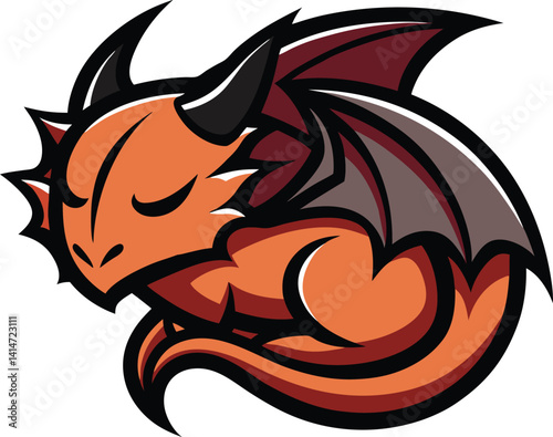 sleeping hybrid demon dragon