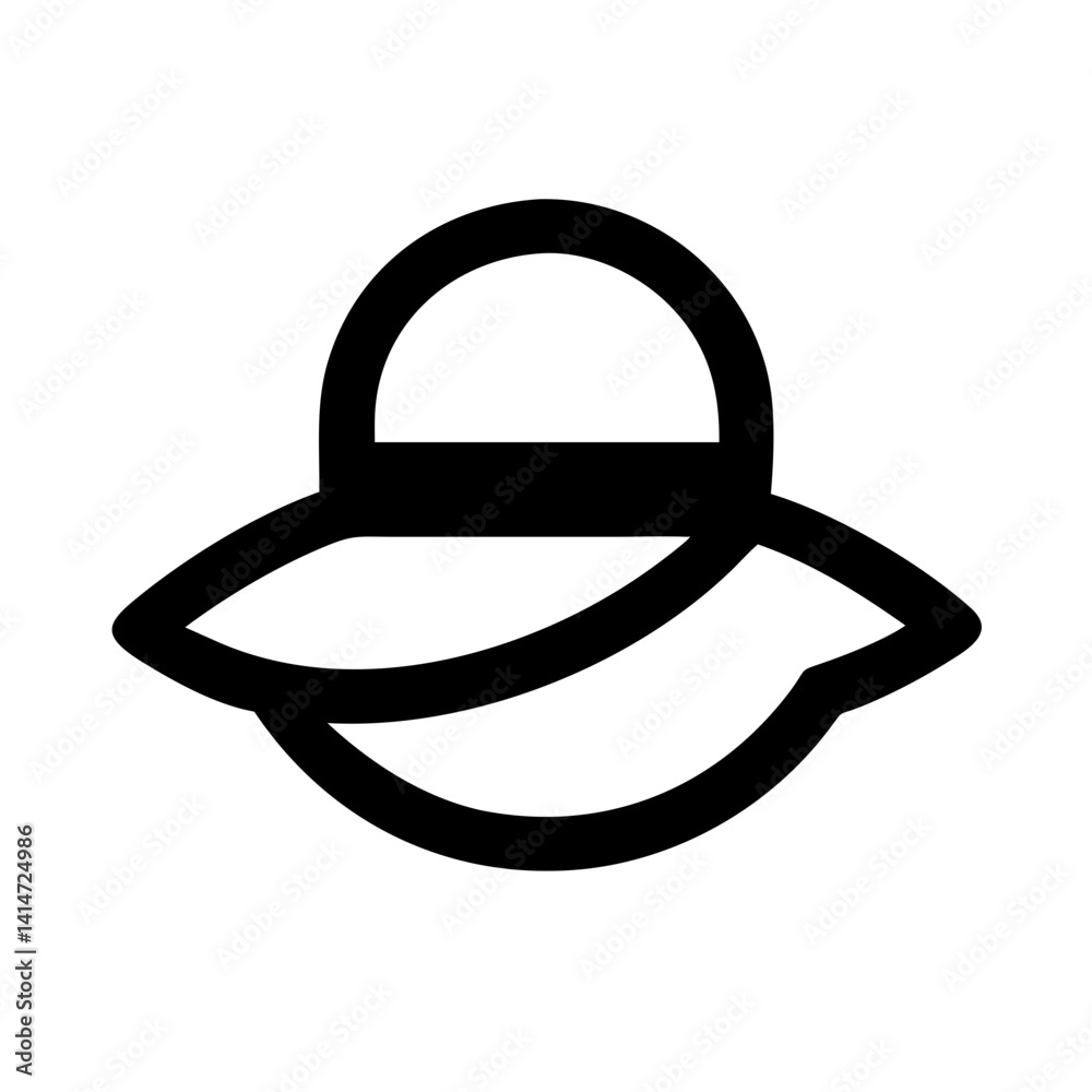 Obraz premium Sun Hat Icon SVG File