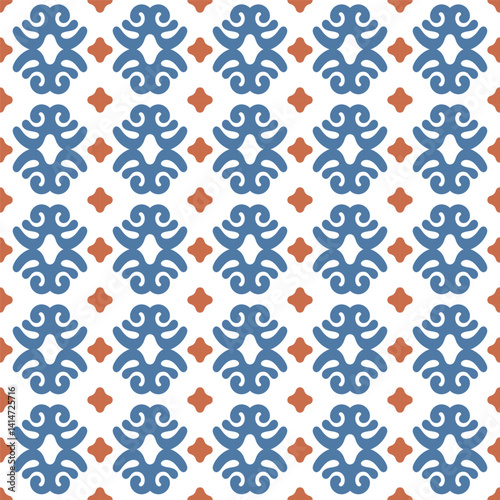 Azulejo tile, seamless pattern, portugues design