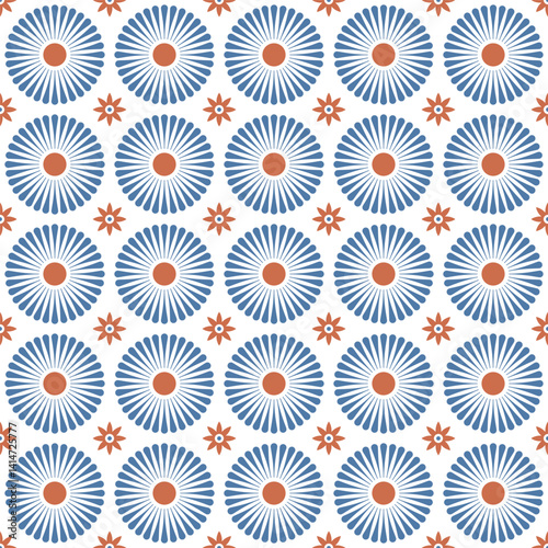 Azulejo tile, seamless pattern, portugues design