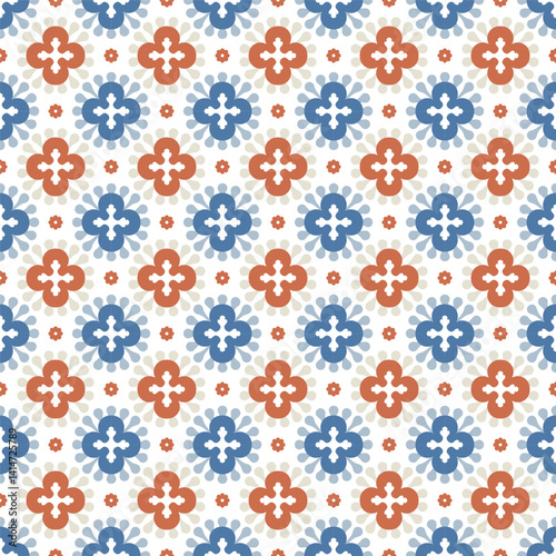 Azulejo tile, seamless pattern, portugues design