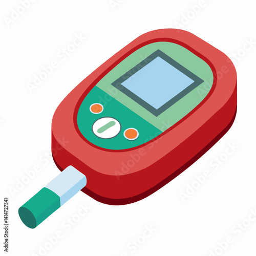 Glucometer isolated on white background