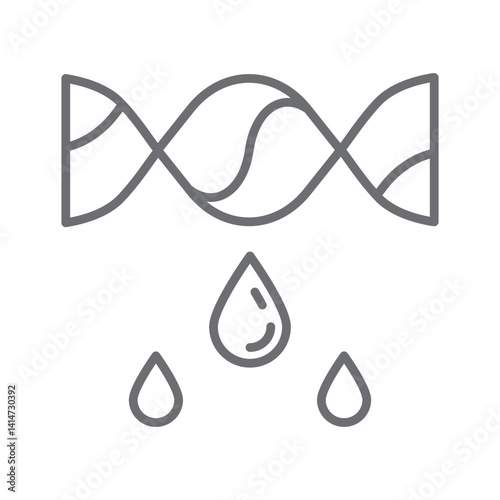 Twisting of wet cloth linear icon isolated on transparent background with editable stroke. Washing clothes icon with manual spinning of water vector illustration. 