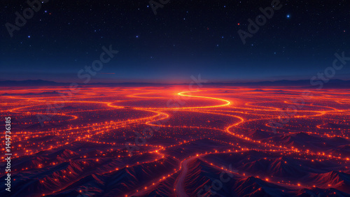 A boundless tapestry of celestial embers, stretching from horizon to horizon in a breathtaking display of natural art.