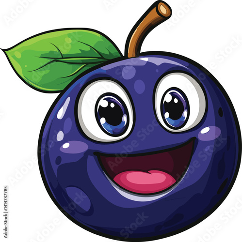 cartoon blueberry cartoon illustration