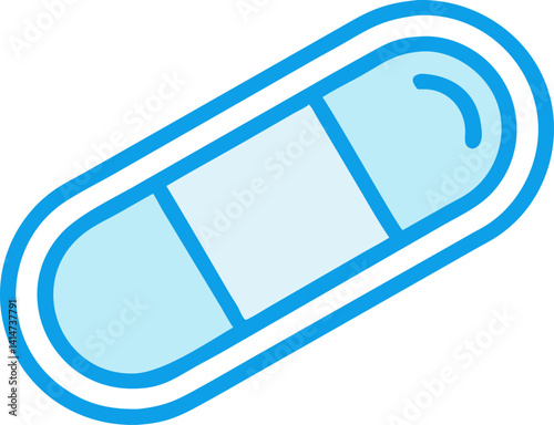 Capsule outline icon on white background	