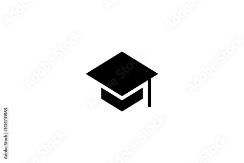 graduation cap icon simple plain template