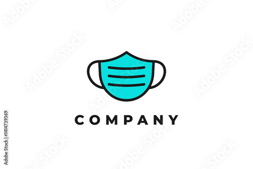 medical mask protection from viruses logo
