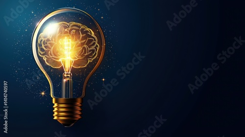 Obraz na płótnie Illuminating ideas a brain outline symbolizing creativity w salonie