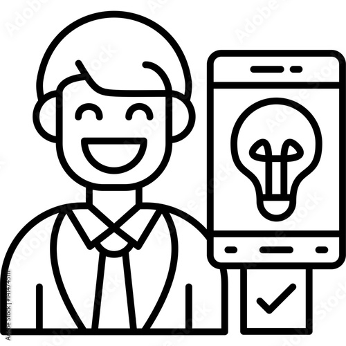 Job Idea Icon Vector Element