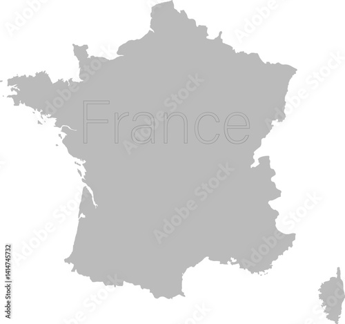 France Country Vector Map And Flag Design