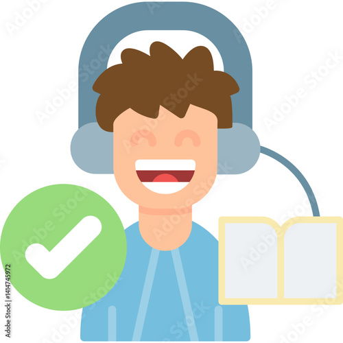 Audio Book Icon Vector Element