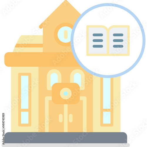 Homeschooling Icon Vector Element