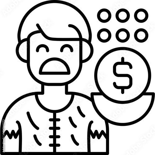 Poverty Icon Vector Element