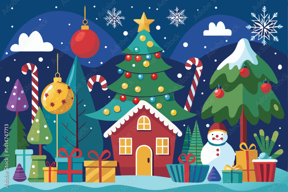 Fototapeta premium Holiday Love Christmas Background