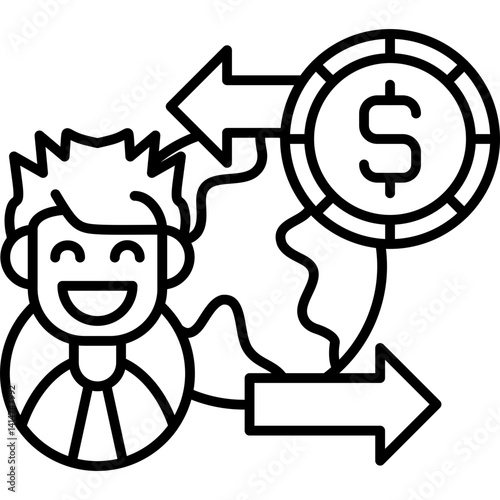 Cashless Icon Vector Element