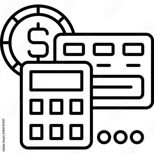Debit Card Icon Vector Element