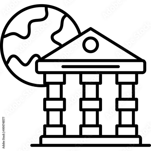 Online Banking Icon Vector Element