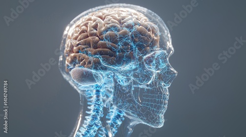 Human Brain Anatomy  Nervous System  3D Scan  Neurological  Skull