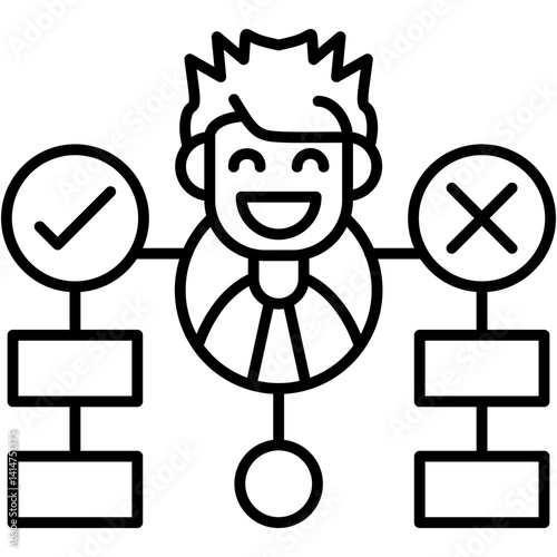 Decision Making Icon Vector Element