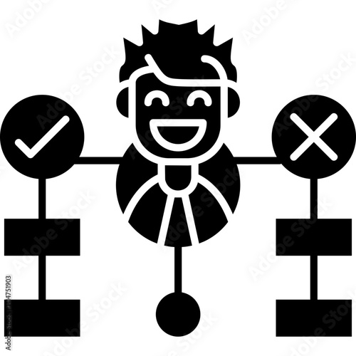 Decision Making Icon Vector Element