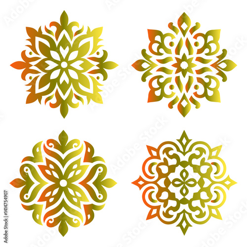 Ethereal Islamic gold mandala infused with sacred Eid-ul-Adha beauty