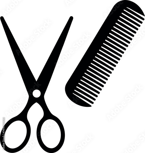 scissors and comb