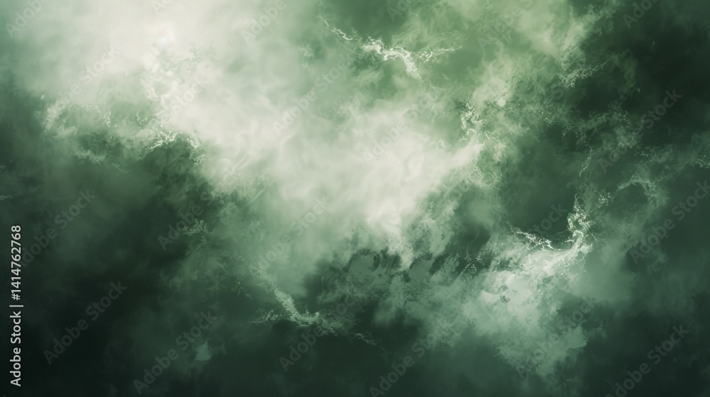 Abstract Green Stormy Cloudscape, Artistic Smoke Background Texture, Fluid Art Design Abstract Green Stormy Cloudscape, Artistic Smoke Background Texture, Fluid Art Design