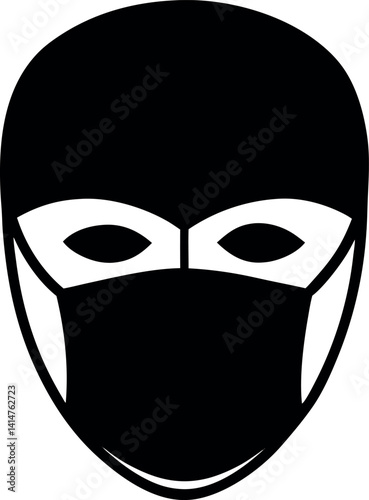 black and white mask