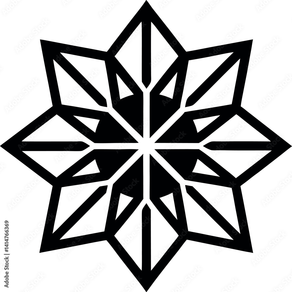 black and white snowflake black and white snowflake