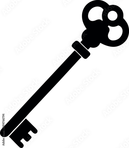 old key isolated on white