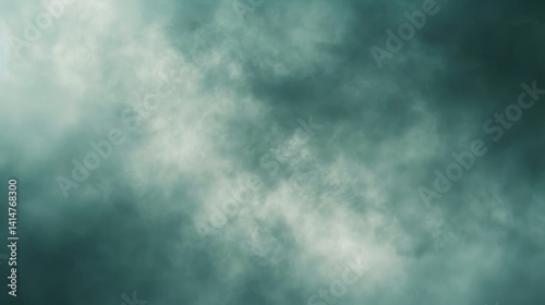 Abstract Smoke Background Texture  Teal Cloud Effect. Atmospheric Backdrop For Design  Overlays  And Composites.