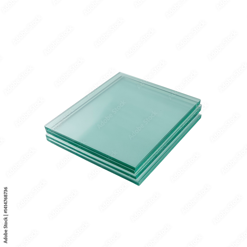 Stack of Clear Glass Sheets, Modern Architectural Material Stack of Clear Glass Sheets, Modern Architectural Material