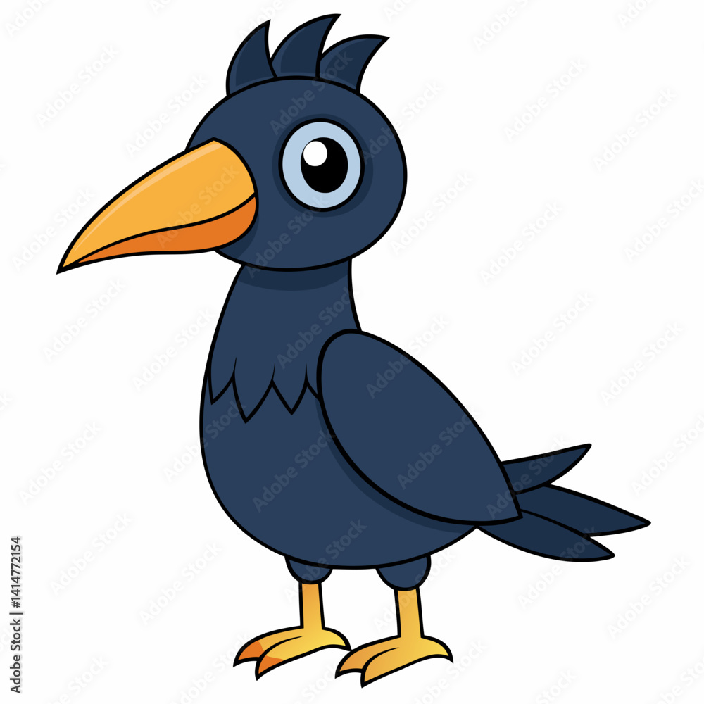 Obraz premium cartoon bird on white