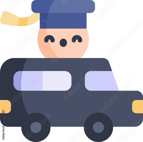 limousine illustration on a white background     