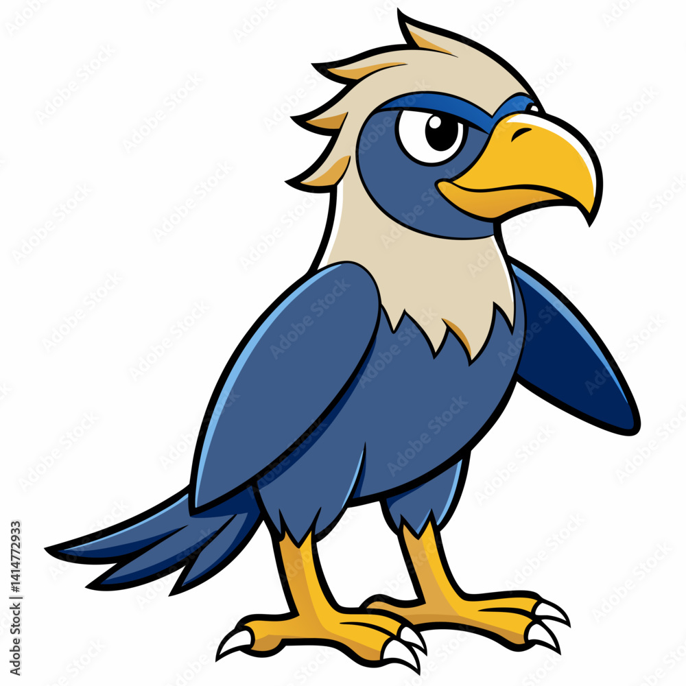 Fototapeta premium eagle cartoon waving