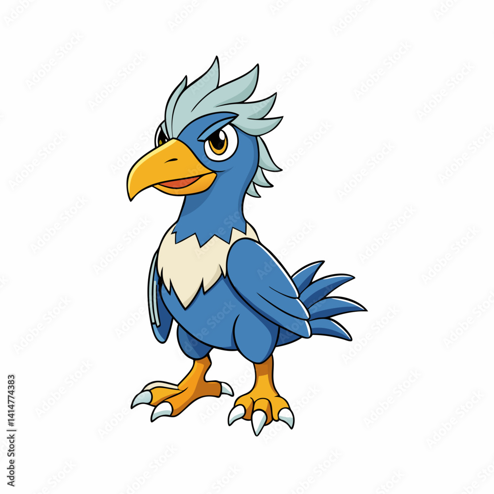Naklejka premium blue bird cartoon