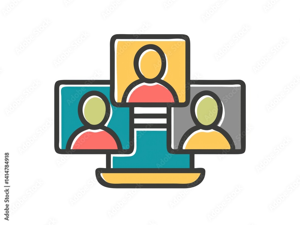 Online collaboration platform with multiple users promoting team synergy
