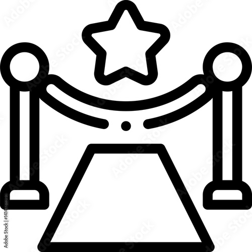 red carpet illustration on a white background     