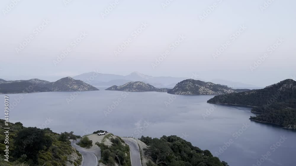 Panorama sea view of the Sarsala Bay, Mugla, Turkey Panorama sea view of the Sarsala Bay, Mugla, Turkey