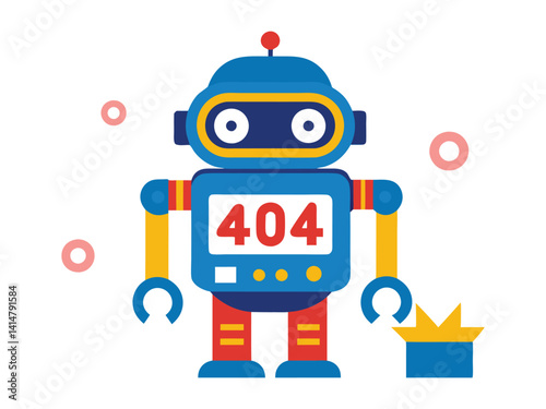 Error 404 (page not found) vector design on white