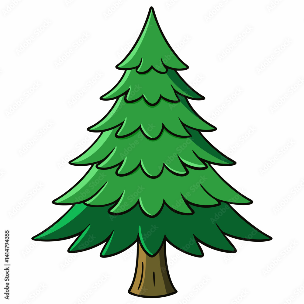 Obraz premium green christmas tree