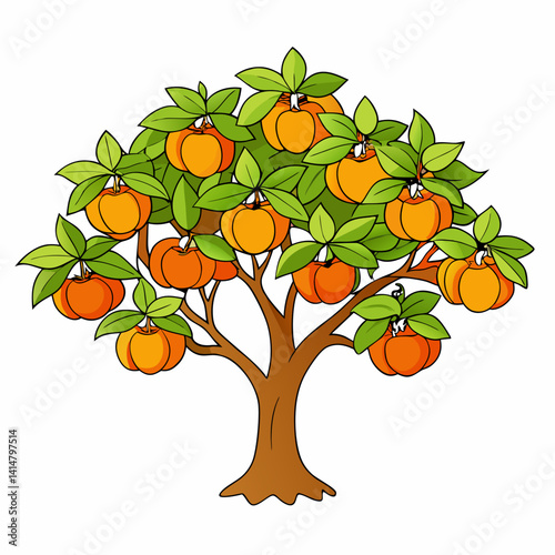 orange tree with apples