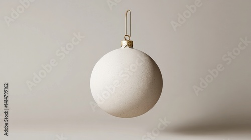 Minimalistic ornament hangs gracefully, showcasing simple elegan