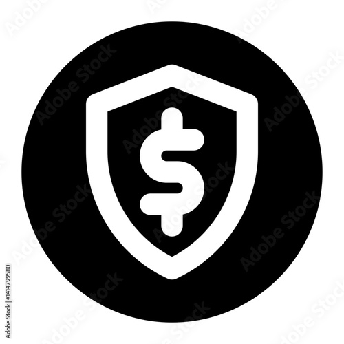 icon money secure with style glyph