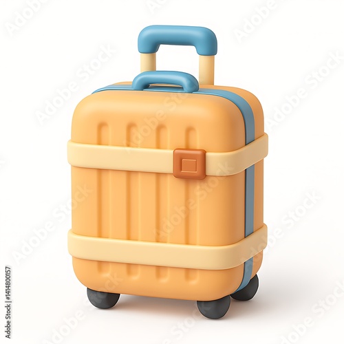 Cute 3D Suitcase Icon