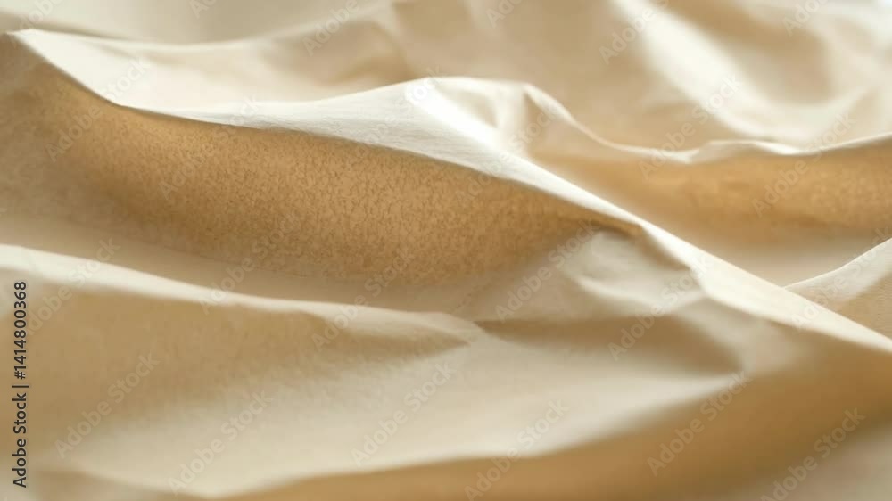 A densely folded sepia  paper background showcases high-detail textures, creating a visually engaging surface. Fine details and depth enhance the overall design, offering a unique aesthetic appeal.